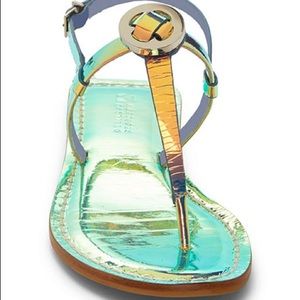 Mercedes Castillo iridescent thong sandal